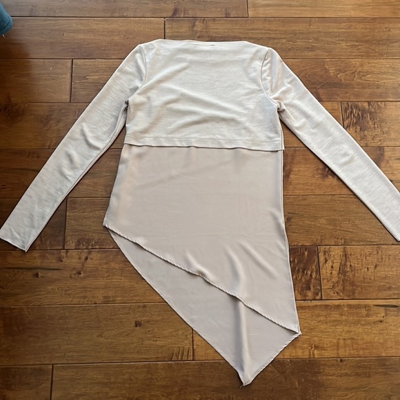 Zara Asymmetrical Long Sleeve Top Dusty Size S - Picture 3 of 6